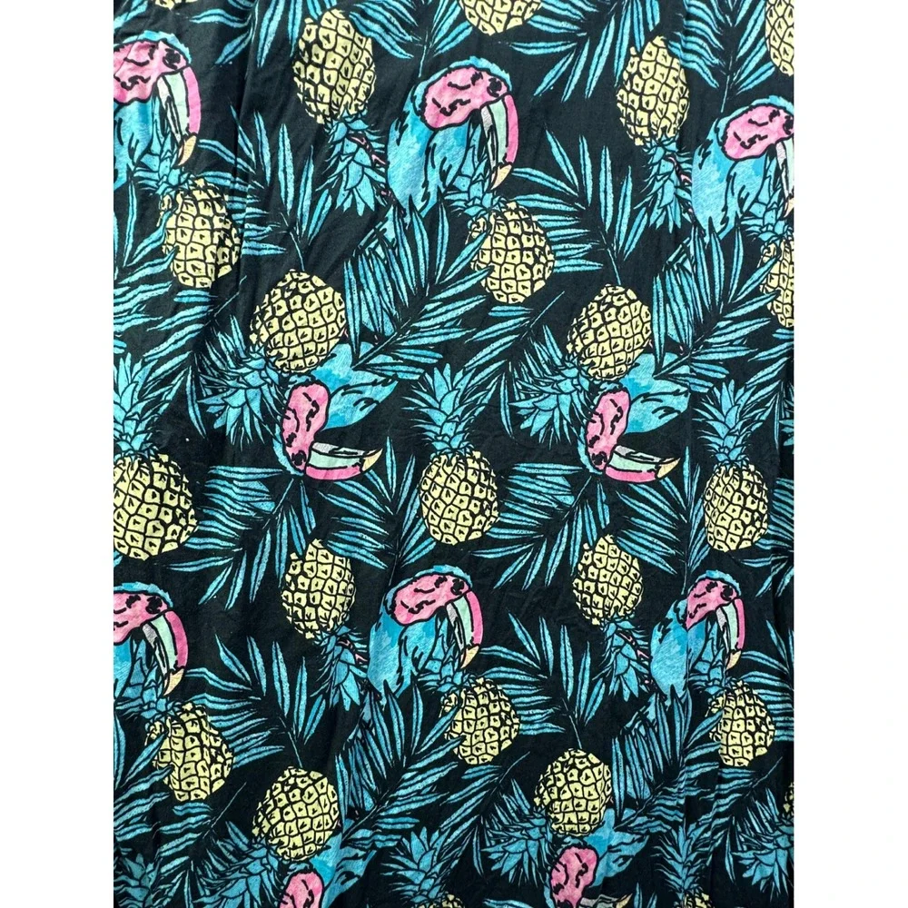 Foundry Shirt Men 4XL XXXXL Tall Green leaf Yellow Pineapple Hawaiian Beach - Picture 2 of 10